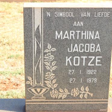 KOTZE Marthina Jacoba 1922-1979