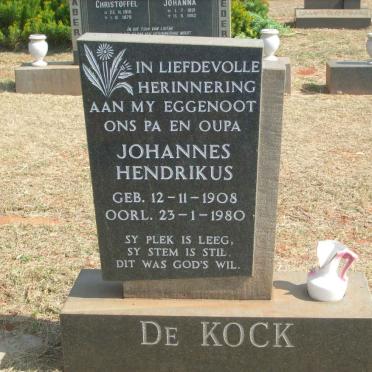 KOCK Johannes Hendrikus, de 1908-1980