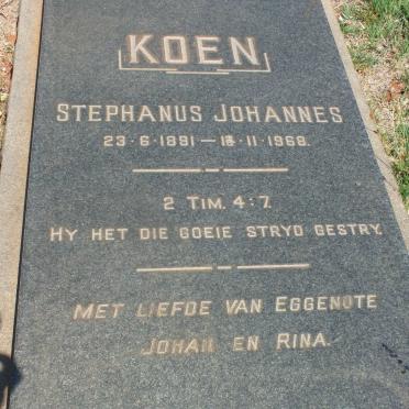 KOEN Stephanus Johannes 1891-1968