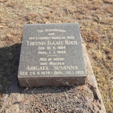 KOEN Theunis Isaais 1864-1949 &amp; Abigael Susanna 1874-1965