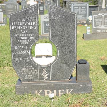 KRIEK Jacobus Johannes 1925-2005