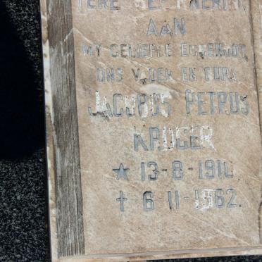 KRUGER Jacobus Petrus 1910-1962