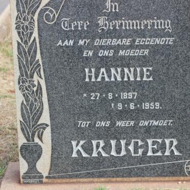 KRUGER Hannie 1897-1959