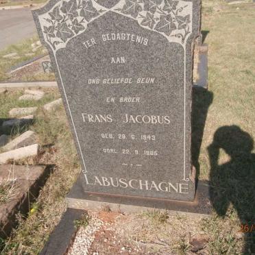 LABUSCHAGNE Frans Jacobus 1943-1965