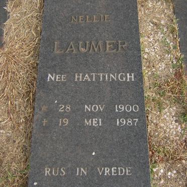 LAUMER Nellie nee HATTINGH 1900-1987