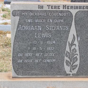 LEWIS Adriaan Stefanus 1924-1977