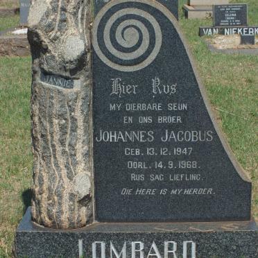 LOMBARD Johannes Jacobus 1947-1968