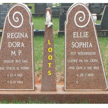 LOOTS Ellie Sophia 1909- &amp; Regina Dora M.P. 1907-1984