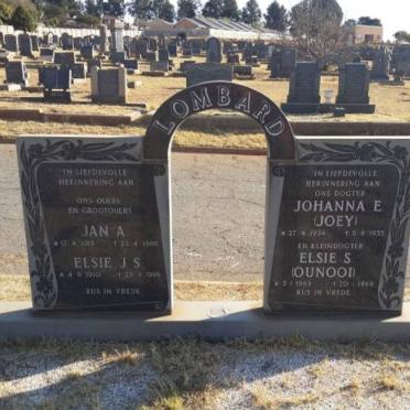 LOMBARD Jan A. 19??-19?? &amp; Elsie J.S. 1910-19?? :: LOMBARD Johanna E. 1934-1955 :: LOMBARD Elsie S. 1969-1969
