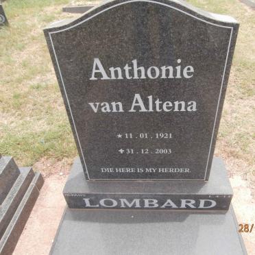 LOMBARD Anthonie van Altena 1921-2003
