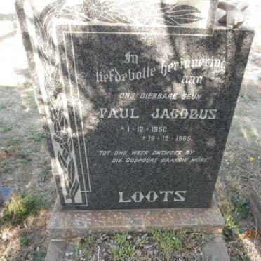 LOOTS Paul Jacobus 1950-1965
