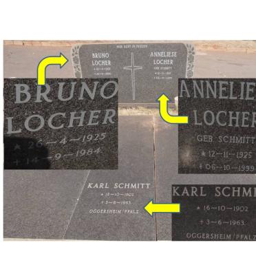 LOCHNER Bruno 1925-1984 &amp; Anneliese SCHMITT 1925-1999 :: SCHMITT Karl 1902-1963