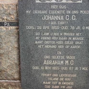 LOUBSER Abraham M.C. -1955 &amp; Johanna C.G. EVERT -1955