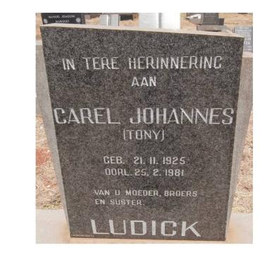 LUDICK Carel Johannes 1925-1981
