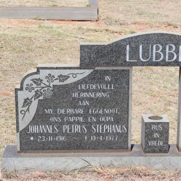 LUBBE Johannes Petrus Stephanus 1916-1977