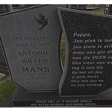 MANS Antonie Willem 1932-2000