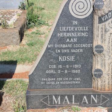 MALAN Kosie 1913-1962