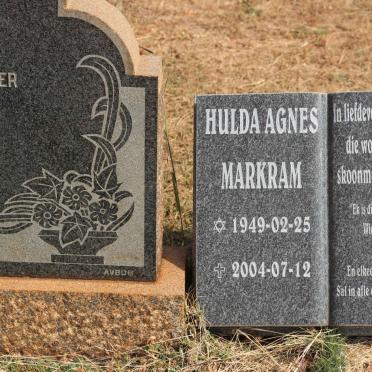 MARKRAM Hulda Agnes 1949-2004