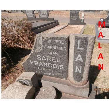MALAN Sarel Francois 1918-1979