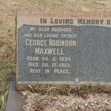 MAXWELL George Robinson 1894-1953