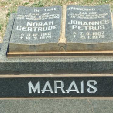 MARAIS Johannes Petrus 1907-1979 &amp; Norah Gertrude 1910-1974