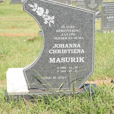 MASURIK Johanna Christiena 1906-2001