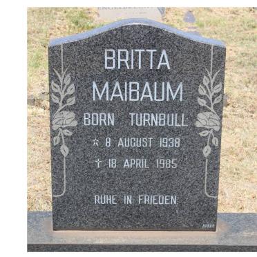 MAIBAUM Britta nee TURNBULL 1938-1985