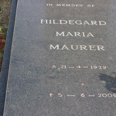 MAURER Hildegard Maria 1929-2009