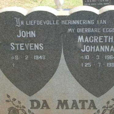 MATA John Stevens, da 1948- :: DA MATA Magretha Johanna 1964-1981