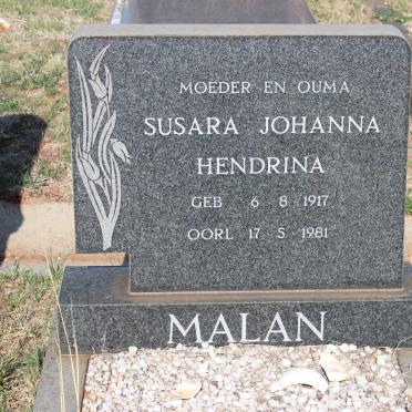 MALAN Susara Johanna Hendrina 1917-1981