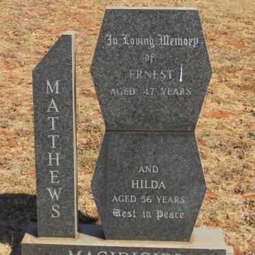 MATTHEWS Ernest &amp; Hilda