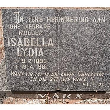 MARX Isabella Lydia 1895-1981
