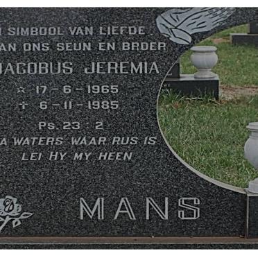 MANS Jacobus Jeremia 1965-1985
