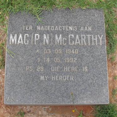 McCARTHY P.N. 1940-1992