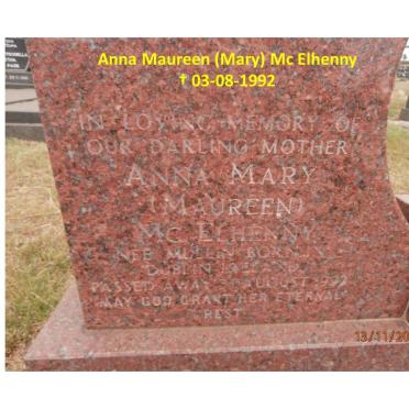 McELHENNY Anna Mary nee MULLIN -1992