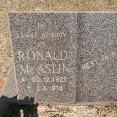 Mc ASLIN Ronald 1920-1974