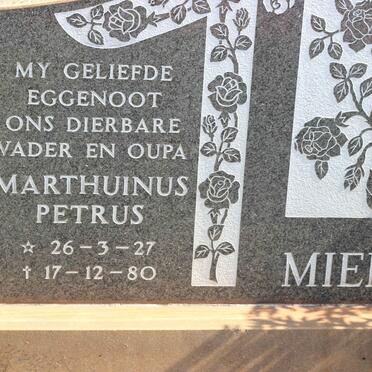 MIENIE Marthuinus Petrus 1927-1980