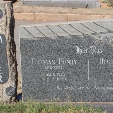 MILLER Thomas Henry 1922-1979 &amp; Hester Sophia 1926-