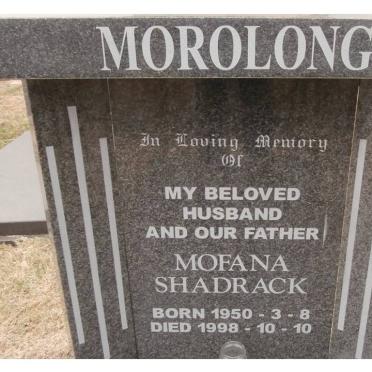 MOROLONG Mofana Shadrack 1950-1998