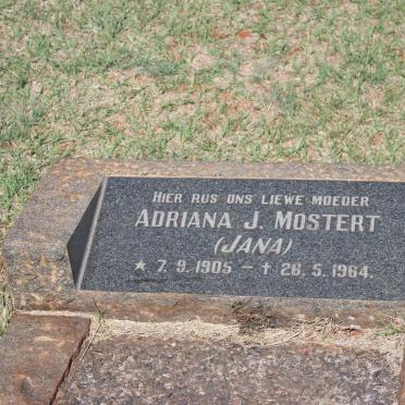 MOSTERT Adriana J. 1905-1964