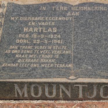 MOUNTJOY Hartlas 1924-1961