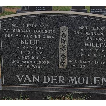 MOLEN Willem, van der 1909-1999 &amp; Betje 1917-1988