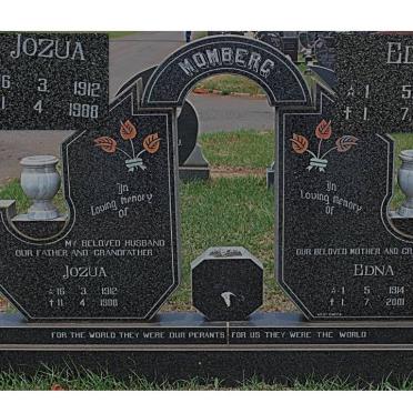 MOMBERG Jozua 1912-1988 &amp; Edna 1914-2001