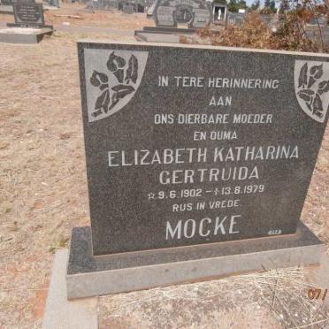MOCKE Elizabeth Katharina Gertruida 1902-1979