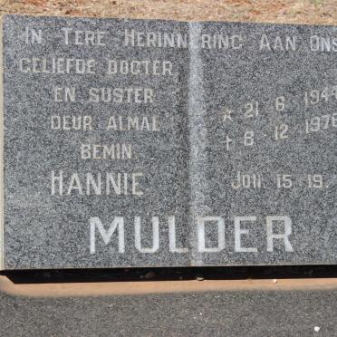 MULDER Hannie 1944-1976