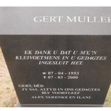 MULLER Gert 1953-2000