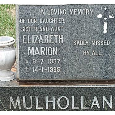 MULHOLLAND Elizabeth Marion 1937-1985