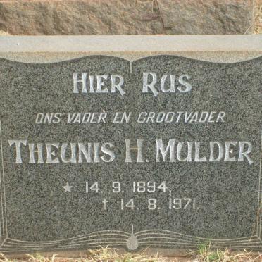 MULDER Theunis H. 1894-1971
