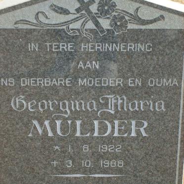 MULDER Georgina Maria 1922-1988