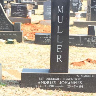 MULLER Andries Johannes 1917-1981